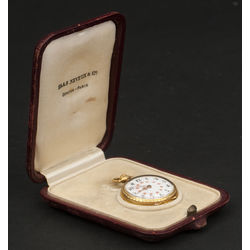 Zelta kabatas pulkstenis Haas Neveux & Co oriģinālajā kastītē