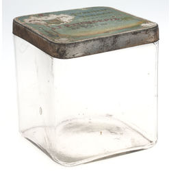 Glass box with metal lid ''Турецкий табакь''