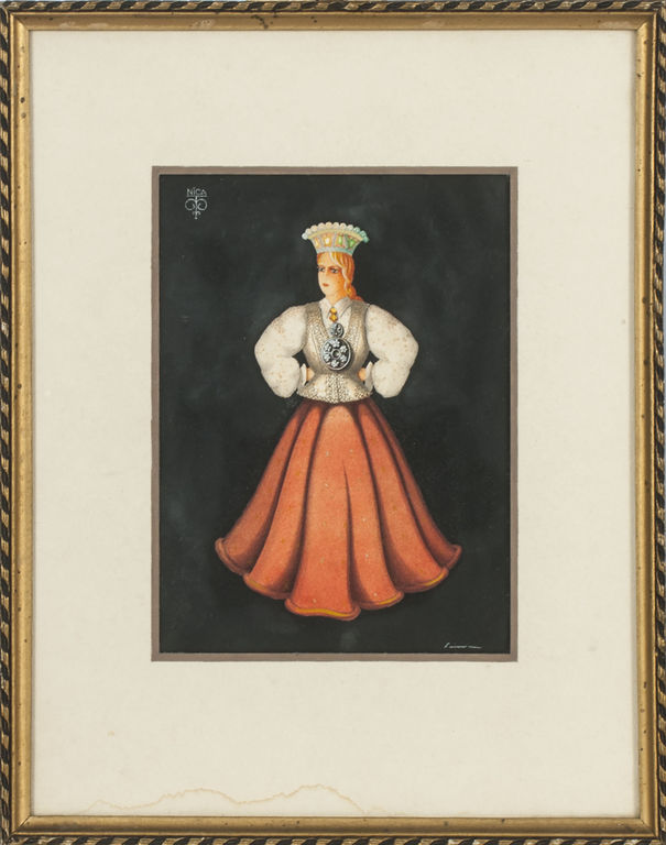 Folk dancer in the folk costume