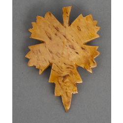 Karelian birch brooch