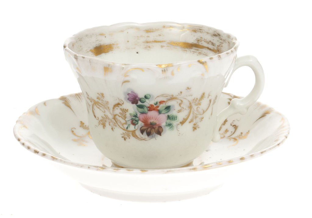 Porcelain cup with saucer