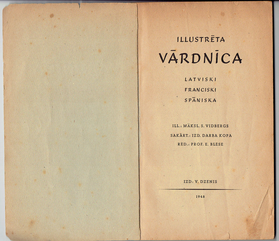 Illustrated dictionary with illustrations Sigismund Vidbergs 