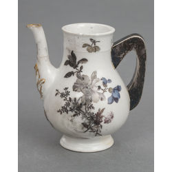 Porcelain teapot with silver handle