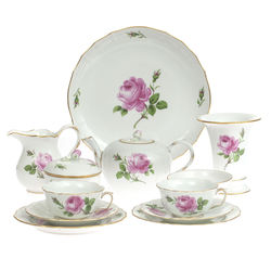Porcelain tea-coffee set for 2 'Rose'