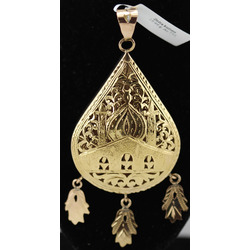 Gold pendant with a religious theme