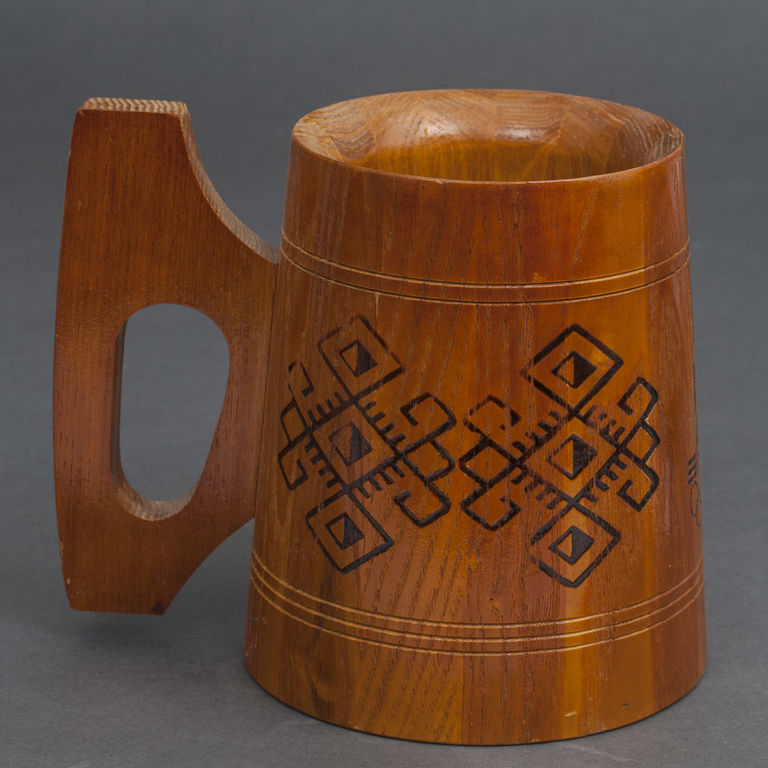 Wood beer mug