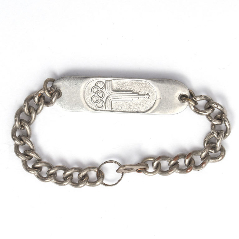 Metal bracelet  with olympic symbol