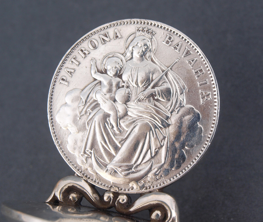 Пробка из серебряной для бутылки с серебряной монетой Patrona Bavaria
