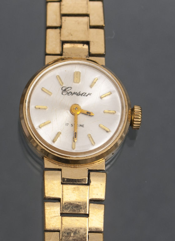 Gold-plated women's wristwatch