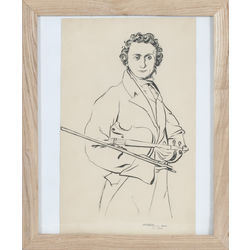 Portrait of Violinist Nikolai Paganini