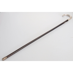 Art Nouveau walking stick with a silver handle