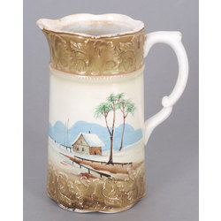 Pitcher with painting