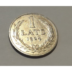 Sudraba vienlatnieka monēta - 1924.g.