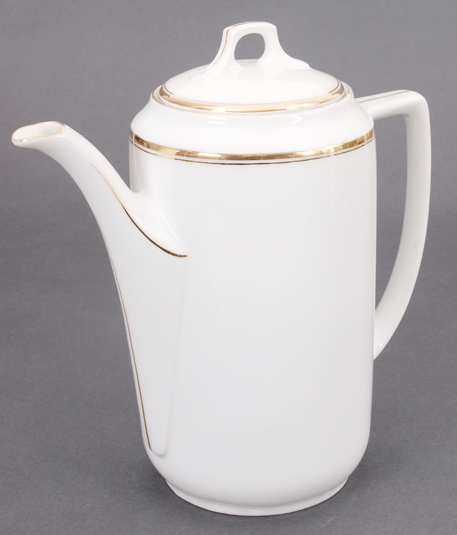 Porcelain coffee pot in style art deco