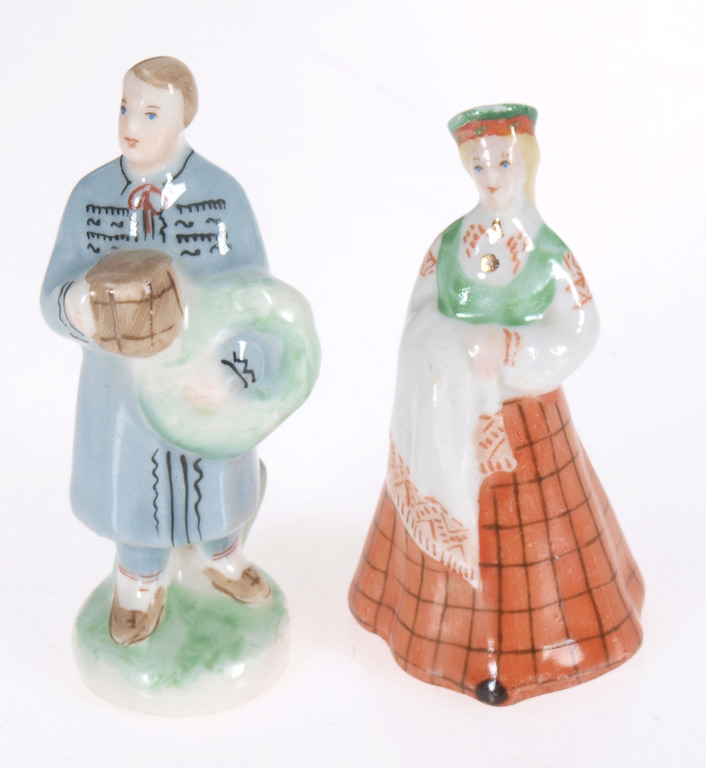 Couple of mini porcelain figurines 