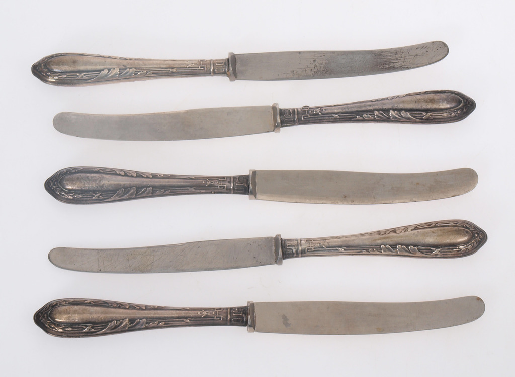 Silver knives (5 pcs.)