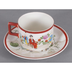 Porcelain cup with saucer