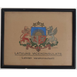 Latvijas Republikas ģērbonis. Latvijas Vicekonsulāts