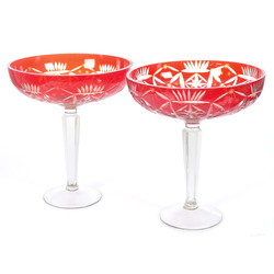 Glass fruit bowls (2 pcs.)