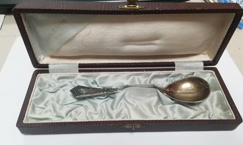 Silver spoon in original box