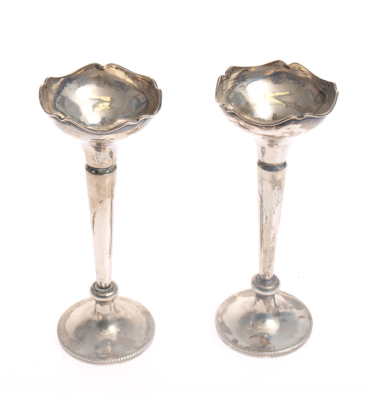 Art Nouveau silver vase's 2 pcs.