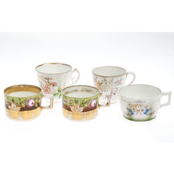 Porcelain cups 5 pcs.