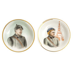 Two decorative porcelain plates