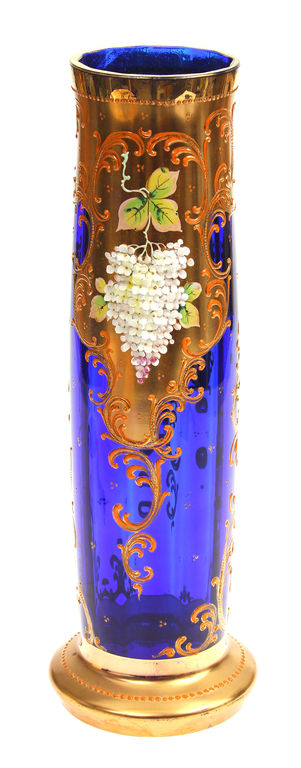 Glass vase with gilding