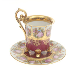 Porcelain cup with saucer 