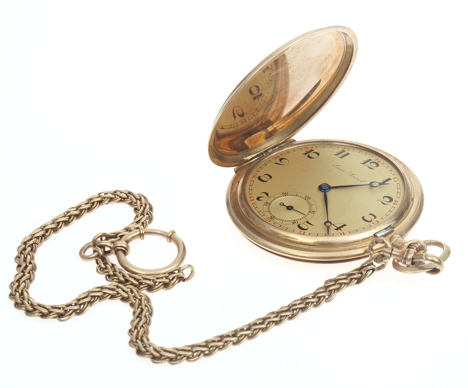 Золотие карманные часы Louis Grisel