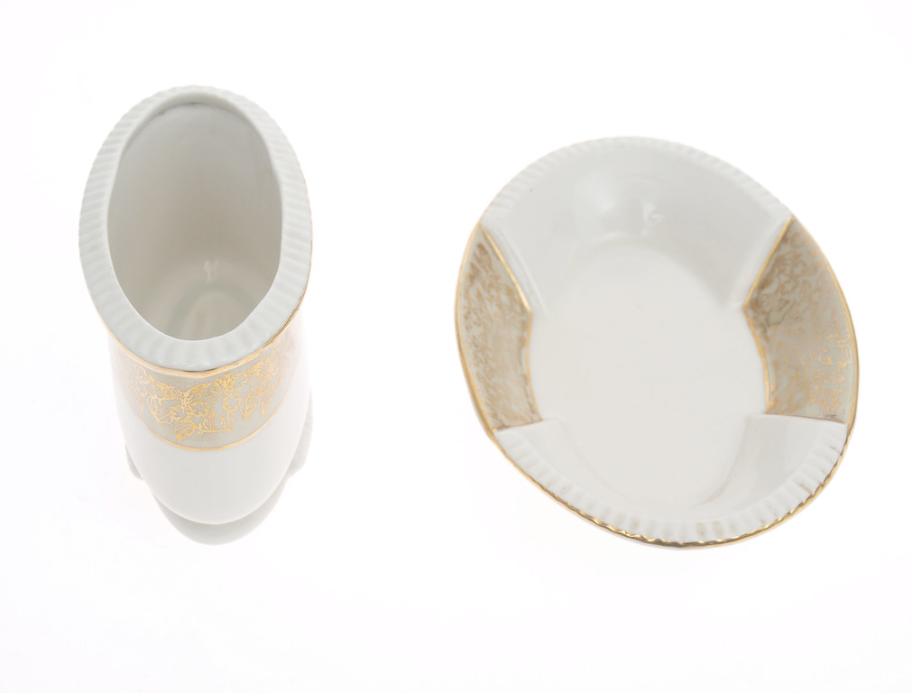 Porcelai  utensil for napkins with plate