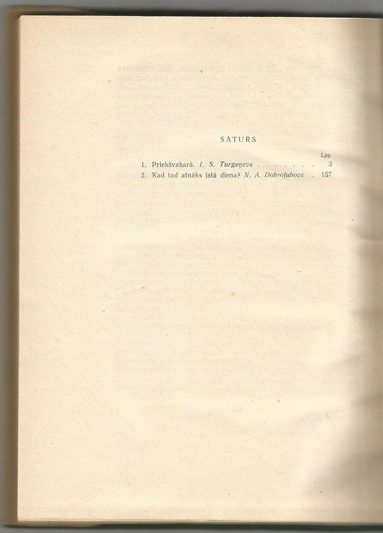 On the eve of, Ivan Turgenev