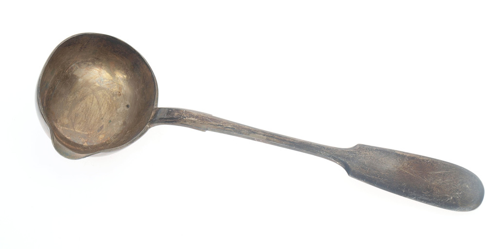Silver sauce spoon