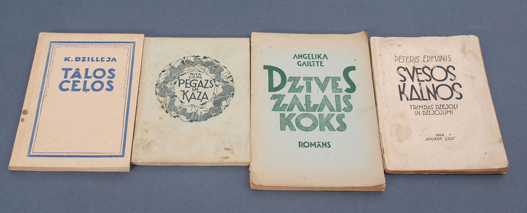 4 books with covers of Sigismunds Vidbergs - 