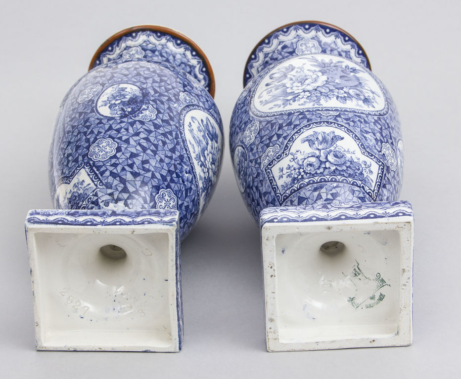 Faience vases (2 pcs.)