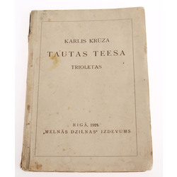 Karlis Krūza,Tautas tiesa