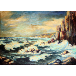 Rocky coast of the sea