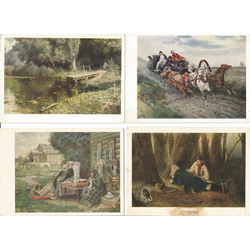 Postcards with reproductions of works of art (60 pcs.)