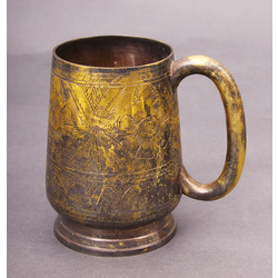 Silver-plated metal mug