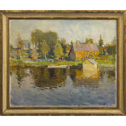 Landscape with boat
