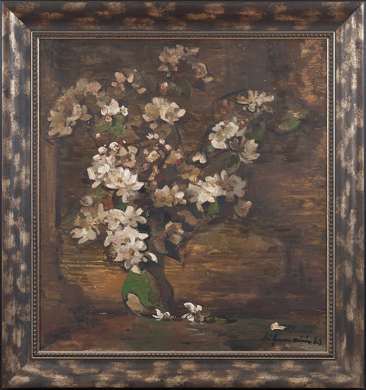 Still life with apple blossoms