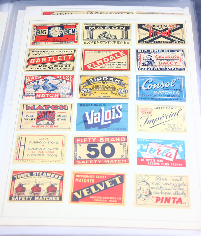 Match box labels collection
