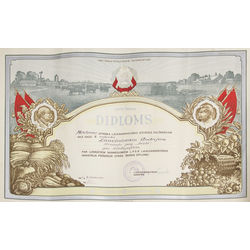 Second class diploma for Madona County Agricultural Exhibition participant