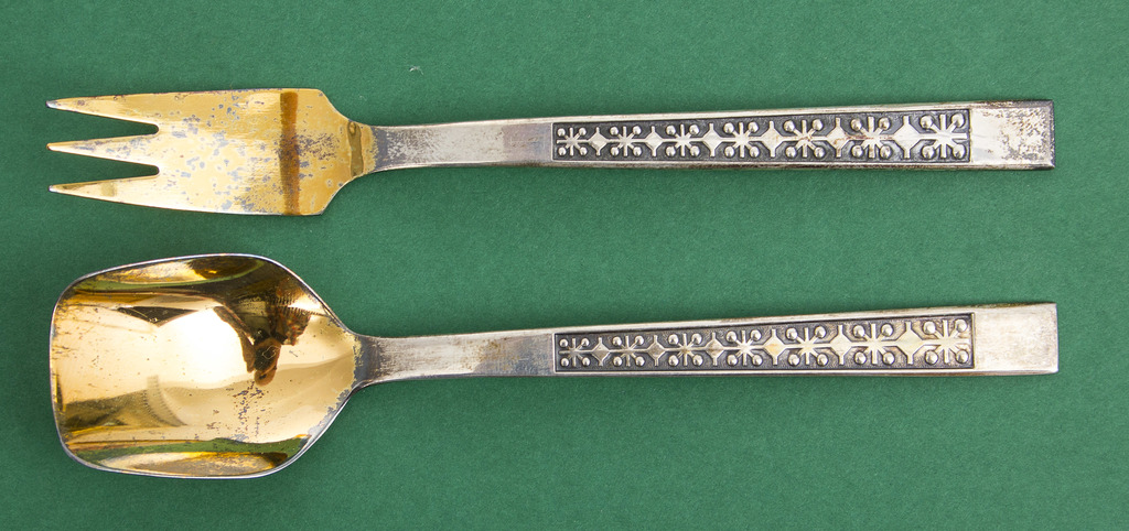 Silver spoon and fork
