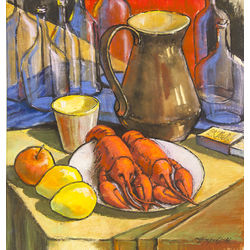 Still life with crayfish