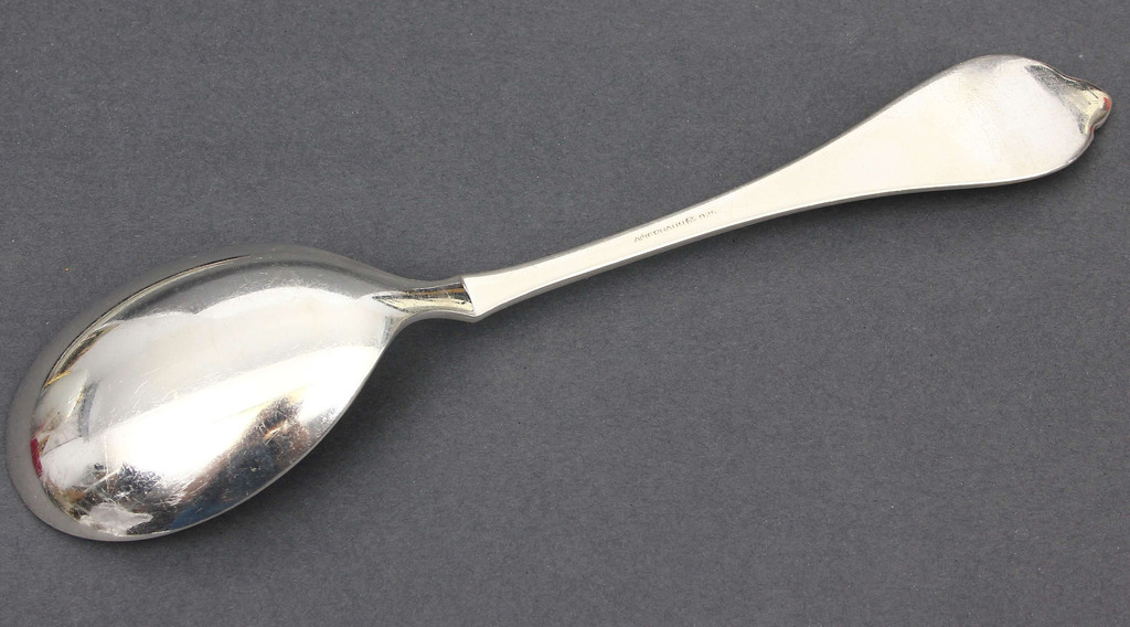 Silver salad spoon