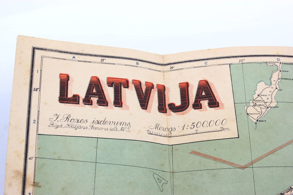 Jaunākā Latvijas ceļu karte tūristiem