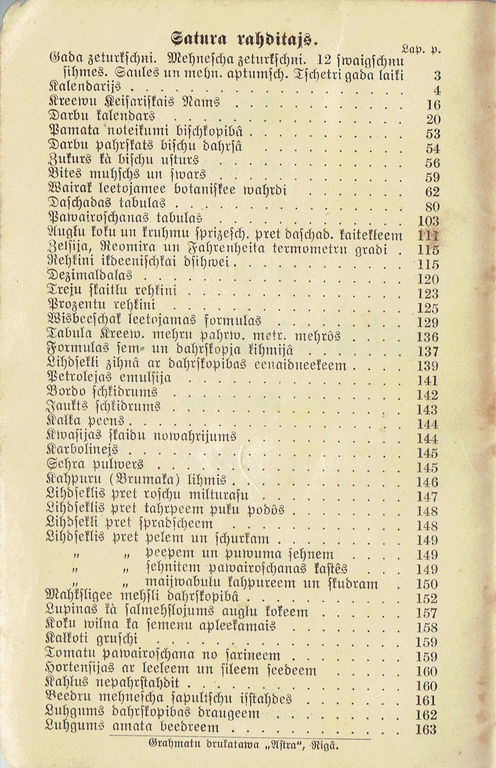 Darbinieku Kabatas Kalendārs 1912. g