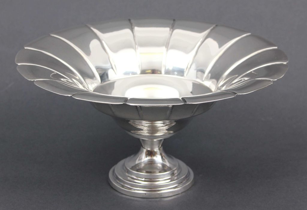 Baroque silver candy bowl