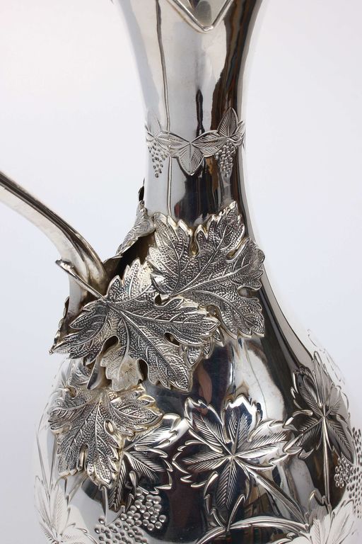 Art nouveau silver pitcher